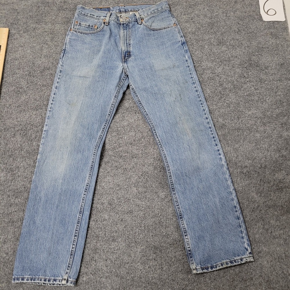 Levi's Jeans Mens Size 33x32 Light Wash 505 Regular Straight USA Cotton Denim